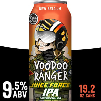New Belgium Brewing Voodoo Ranger Juice Force Hazy Imperial IPA Beer 9.5% ABV Can - 19.2 Fl. Oz. - Image 1