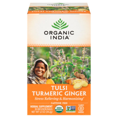 Organic India Tea Turmeric Ginger - 18 Count - Image 3