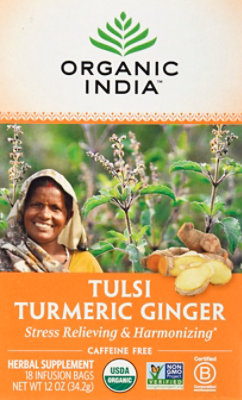 Organic India Tea Turmeric Ginger - 18 Count - Image 2