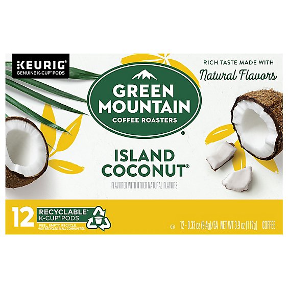 Green Mountain Island Coconut K-Cup Pods - 12 Count
