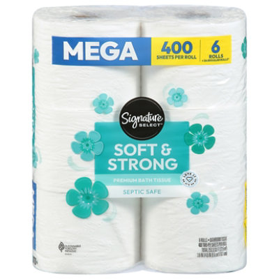 Signature Select Bath Tissue Soft And Strong Mega - 6 Count - Image 3