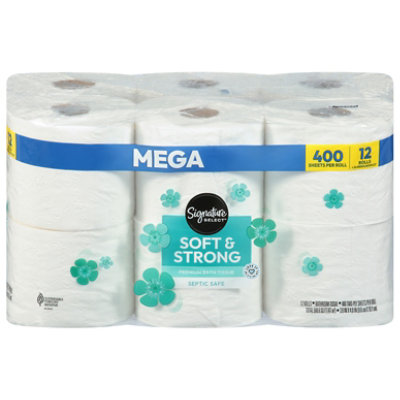 Signature Select Soft & Strong Bath Tissue - 12 Mega Rolls