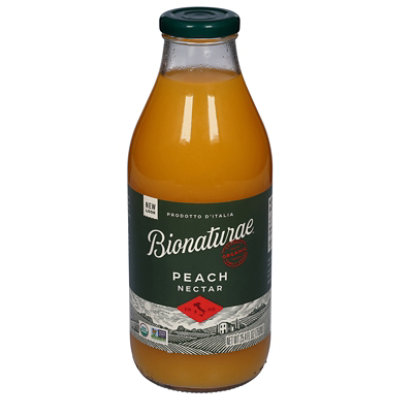 Bionaturae Organic Peach Nectar, 25.4 oz (Pack of 6) 