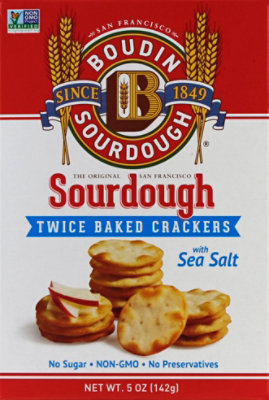 Boudin Sourdough Crackers Twice Baked Sea Salt Bag - 6 Oz - Image 2