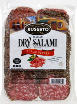 Busseto Italian Dry Salami Pepper Coated Sliced - 16 Oz - Image 2