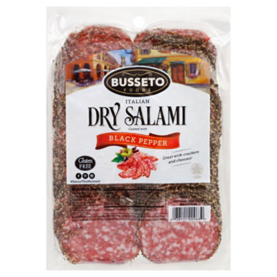 Busseto Italian Dry Salami Pepper Coated Sliced - 16 Oz - Safeway