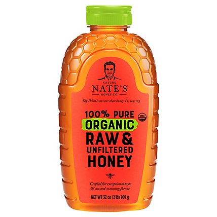 Nature Nate’s Organic Raw & Unfiltered Honey - 32 oz - Image 3