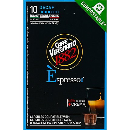 Caffe Vergnano Decaf Coffee Capsule - 1.8 Oz - Image 2