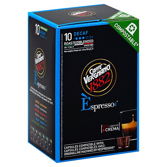 Caffe Vergnano Decaf Coffee Capsule - 1.8 Oz