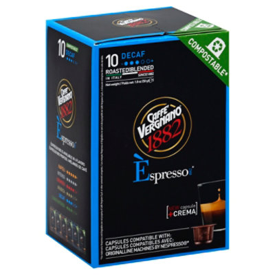 Caffe Vergnano Decaf Coffee Capsule 1.8 Oz Haggen