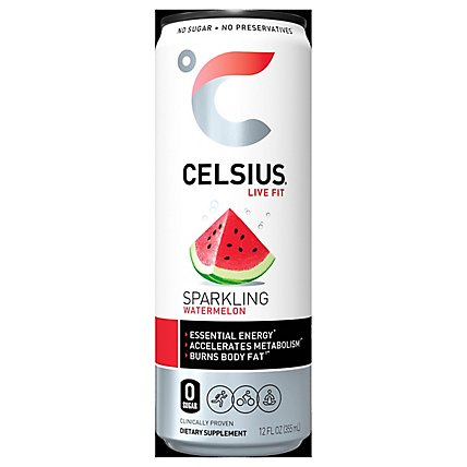 Celsius Energy Drink Watermelon - 12 Fl. Oz. - Image 1