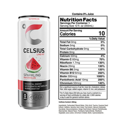 Celsius Energy Drink Watermelon - 12 Fl. Oz. - Image 3