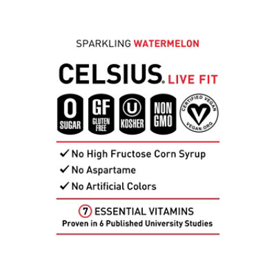 Celsius Energy Drink Watermelon - 12 Fl. Oz. - Image 4