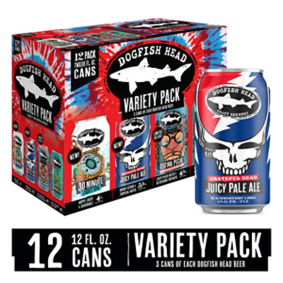 Dogfish Head Beer Seasonal Variety Pack Beer Cans Multipack - 12-12 Fl. Oz.