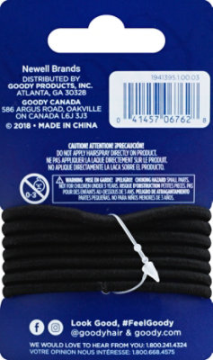 Goody Ouchless Elastics No Metal Black Medium Purse Pack - 7 Count - Image 3