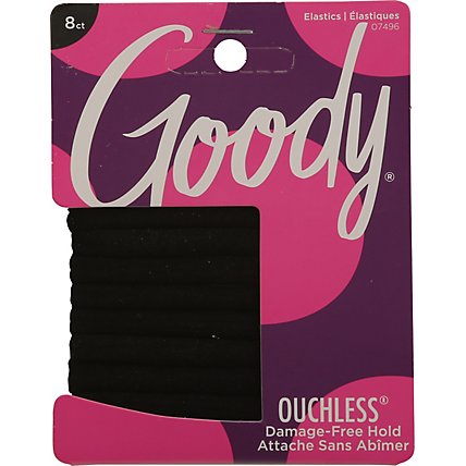 Goody Ouchless Elastics Soft & Seamless Medium - 8 Count - Image 2