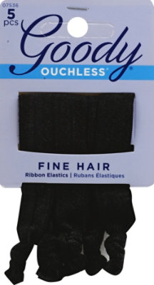 Goody Ouchless Elastics Ribbon Black Fine - 5 Count - Image 2