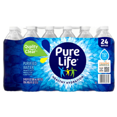 Pure Life Purified Bottled Water | 8 Ounce, 24-pack | ReadyRefresh