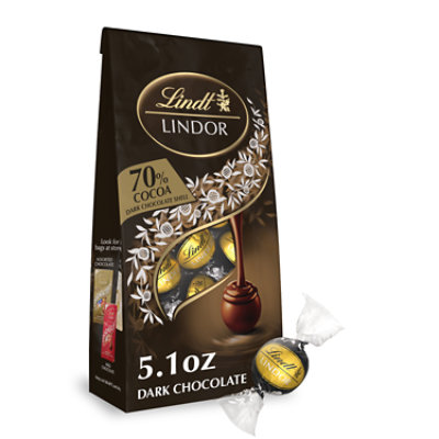 Lindt Lindor Truffles Extra Dark Chocolate 70% Cocoa - 5.1 Oz