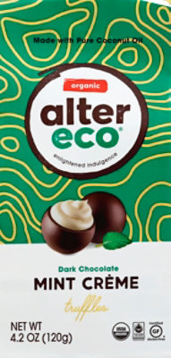 Alter Eco Dark Chocolate Mint Creme Truffles - 4.2 Oz - Image 2