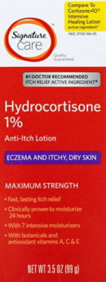 Signature Care Lotion Anti Itch Hydrocortisone 1% Eczyma Itchy Dry Skin - 3.5 Oz - Image 2