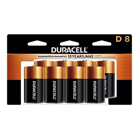 Duracell CopperTop D Alkaline Batteries - 8 Count