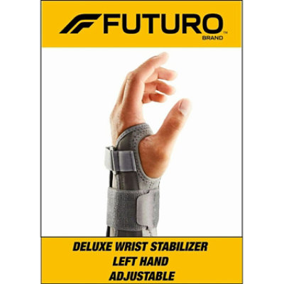 Futuro Adjustable Deluxe Wrist Stablizer Grey Left Hand - Each - Image 2