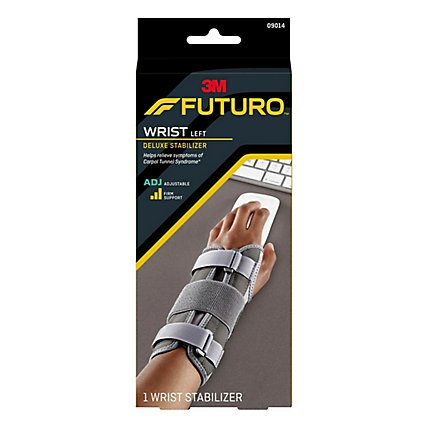 Futuro Adjustable Deluxe Wrist Stablizer Grey Left Hand - Each - Image 1