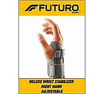 Futuro Adjustable Deluxe Right Hand Wrist Stabilizer Grey - Each
