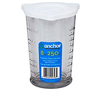 Anchro Hocking Triple Pour Embossed Measuring Glass With Lid - Each