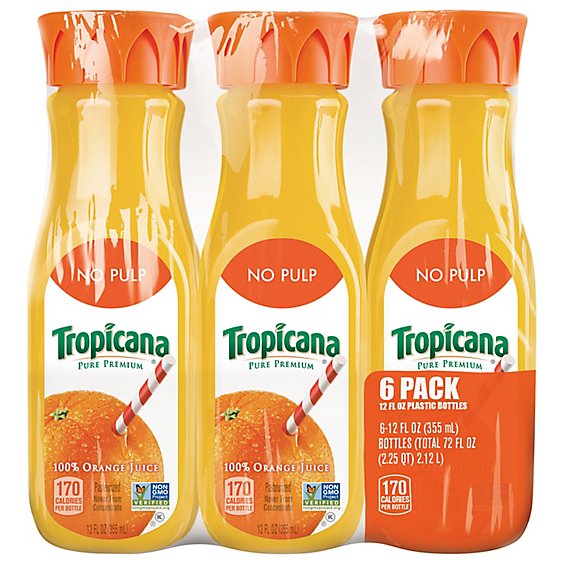 Tropicana Pure Premium 100% Orange No Pulp Chilled - 6-12 Fl. Oz.