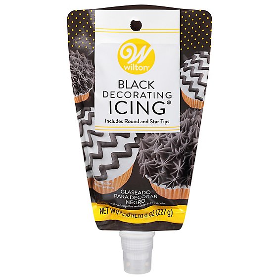 Wltn Black Pouch With Tips Icing - 8 Oz