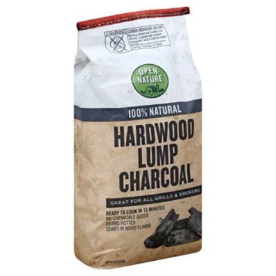 Open Nature Charcoal Hardwood Lump - 8 Lb