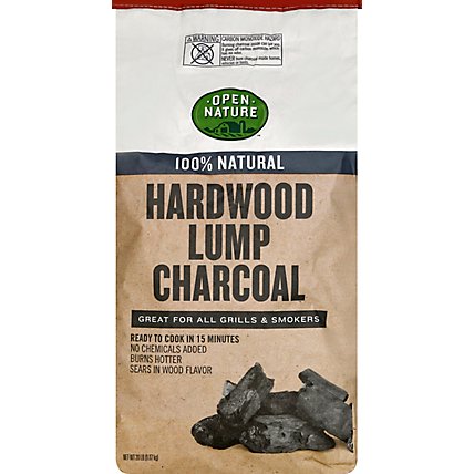 Open Nature Charcoal Hardwood Lump - 20 Lb - Image 2