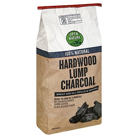 Open Nature Charcoal Hardwood Lump - 20 Lb