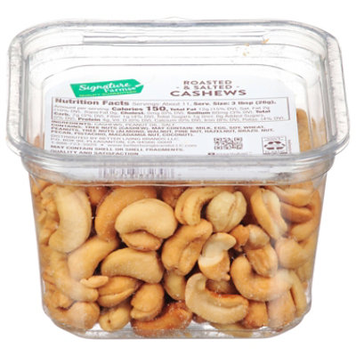 Signature Farms Roasted & Salted Cashews - 10 Oz - Image 4