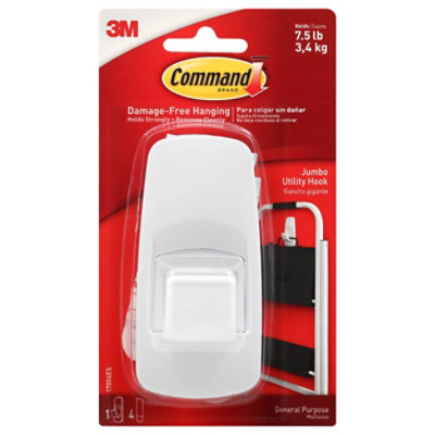 Command Jumbo Hook 1 Hook 4 Strips In A Pack - Each - Image 1