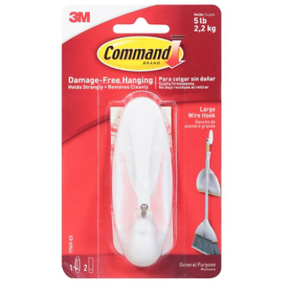 Command Wire Hook Large 1 Hook 2 Strips - Each - Image 1