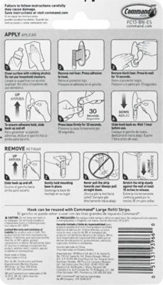 3M Command Hook Brushed Nickel Large 1 Hook 2 Strips - Each - Image 3
