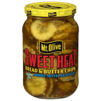 Mt Olive Sweet Heat Chips - 16 Fl. Oz.