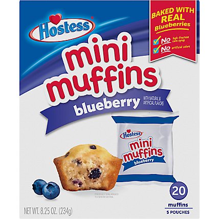 Hostess Blueberry Flavored Mini Muffins Pouches - 8.25 Oz - Image 1