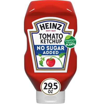 Heinz Tomato Ketchup with No Sugar Added Bottle - 29.5 Oz - Image 1