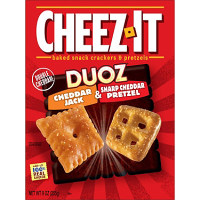 Cheez-It DUOZ Crackers and Pretzels Cheddar Jack and Cheddar - 9 Oz