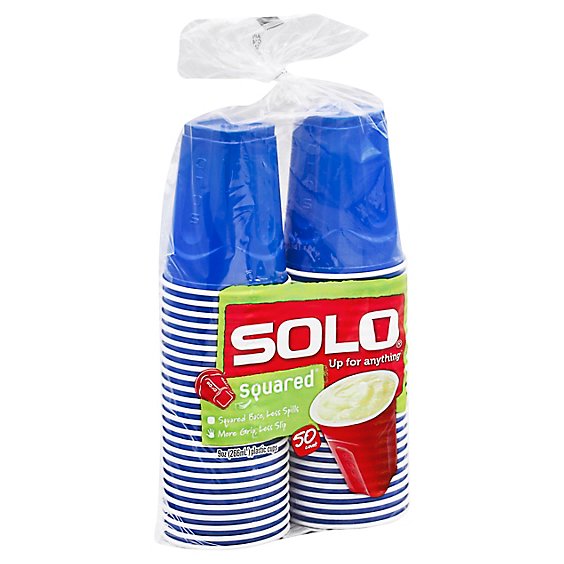 SOLO Cups Plastic Squared 9 Ounce Bag - 50 Count