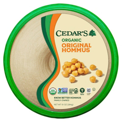 Cedars Hommus Organic Original Tub - 10 Oz - Image 1
