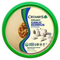 Cedars Hommus Organic Garlic Tub - 10 Oz - Image 1