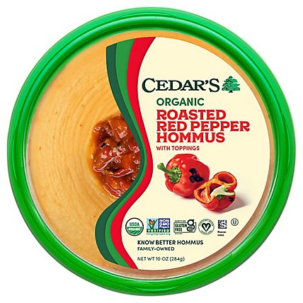 Cedars Hommus Organic Roasted Red Pepper Tub - 10 Oz - Image 3