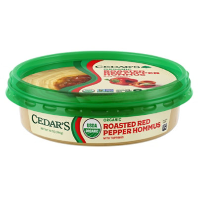 Cedars Hommus Organic Roasted Red Pepper Tub - 10 Oz - Image 2