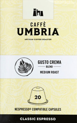 Cafe Umbria Gusto Crema Nespresso Capsule - 20 Count - Image 2