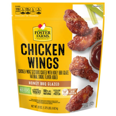 Foster Farms Chicken Wings Honey BBQ - 22 Oz